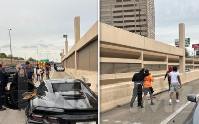 First Crash Site Photos Involving Rashee Rice’s Car, Occupants Seen Leaving