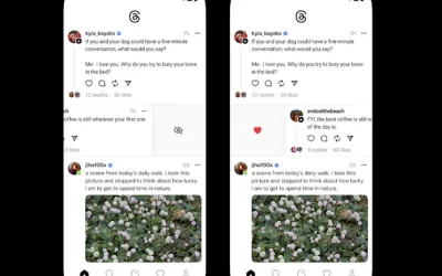 Threads Tests New Side-Swiping UI to Indicate Interest in Posts Displayed In-Feed