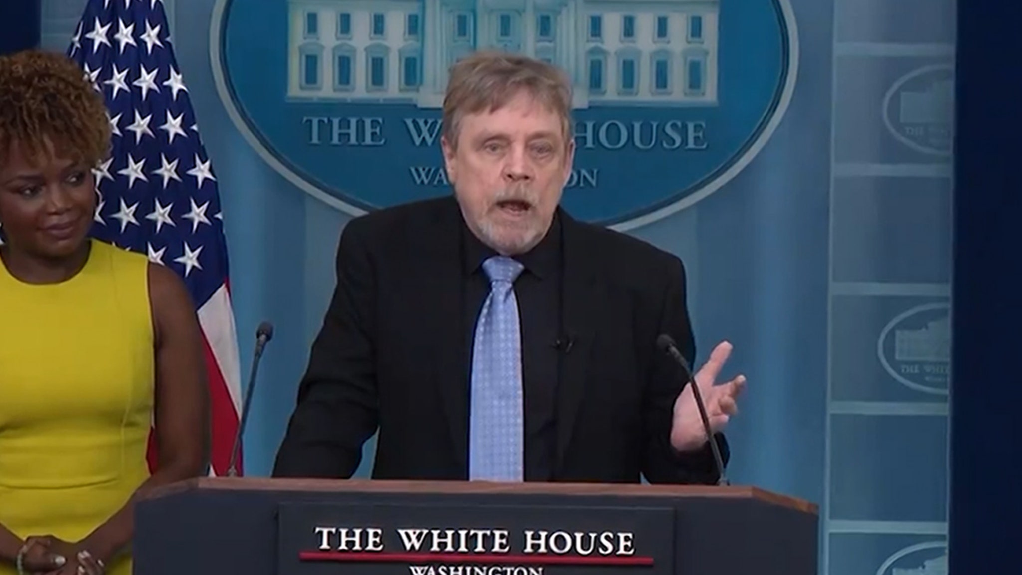 Mark Hamill Appears at White House Briefing, Calls Biden ‘Joe-B-Wan Kenobi’