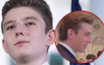 Barron Trump Heard Speaking for First Time at Mar-a-Lago Party