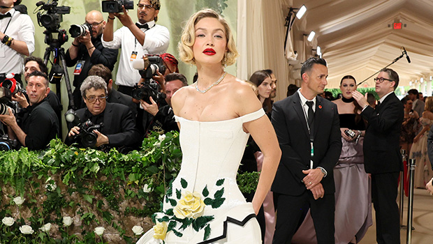 Gigi Hadid Graces the 2024 Met Gala Red Carpet in Garden Gown: Photos – Hollywood Life