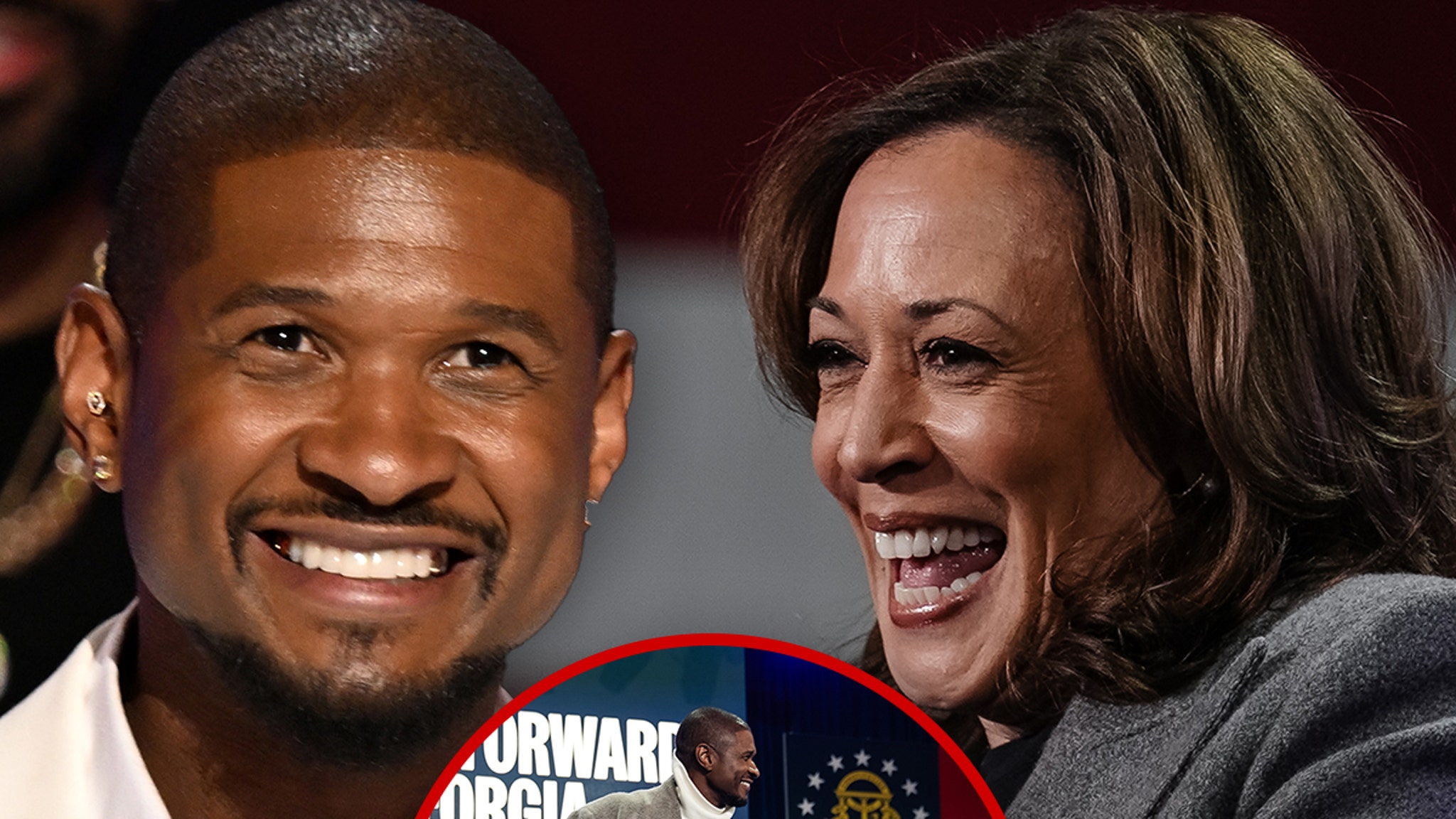 Kamala Harris and Donald Trump Trot Out Celebs, Usher vs. Antonio Brown