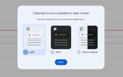 Google Calendar’s web client finally gets a dark mode