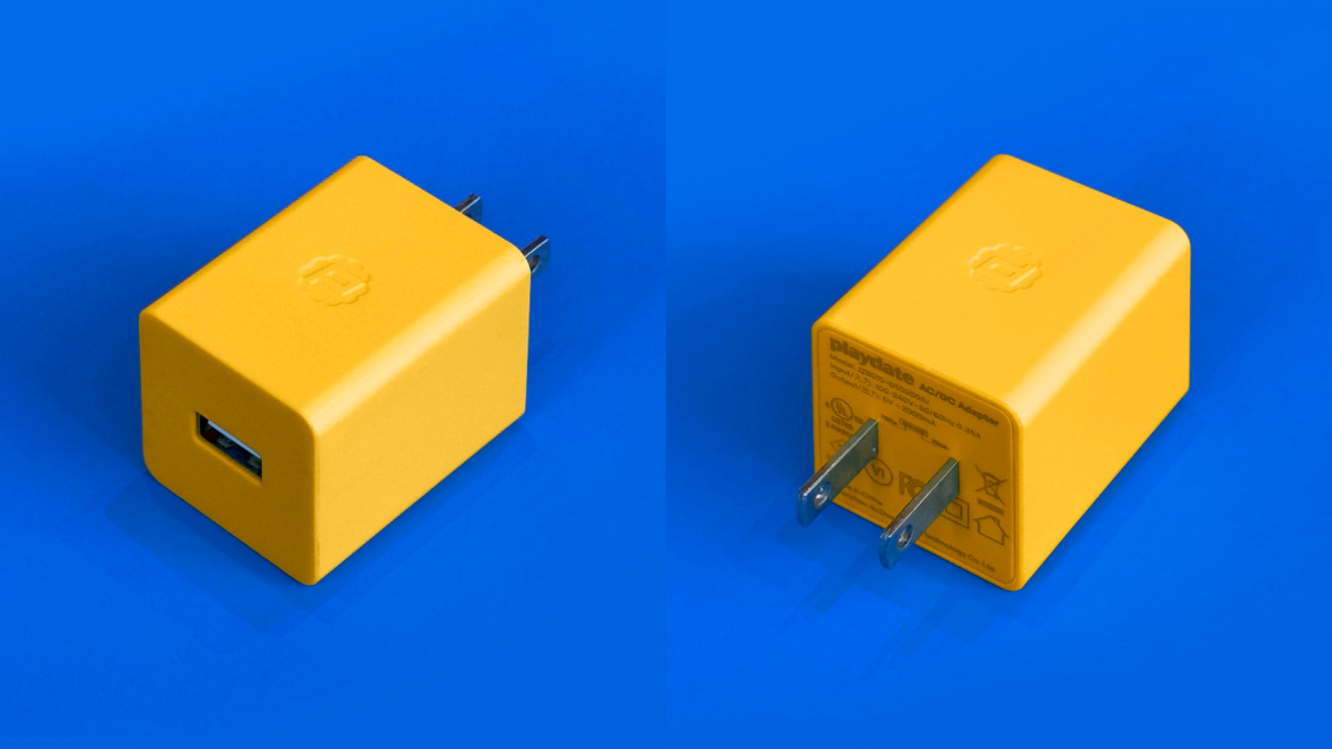 Yellow charging brick for  to match your Playdate cable