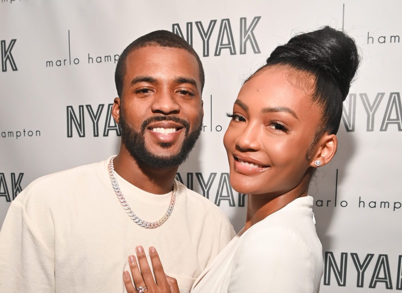 Baby No. 2 Announcement by Falynn Pina and Jaylan Banks at Wedding