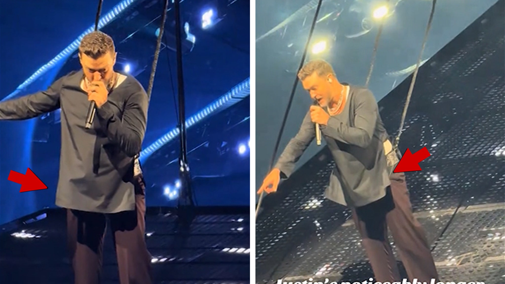 Justin Timberlake Covers Up Onstage After Viral Bulge