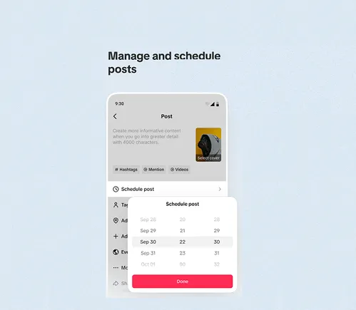 Post Scheduling Now Available in TikTok Studio App
