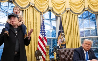 Meeting President Donald Trump: Elon Musk and Mini-Me Son X