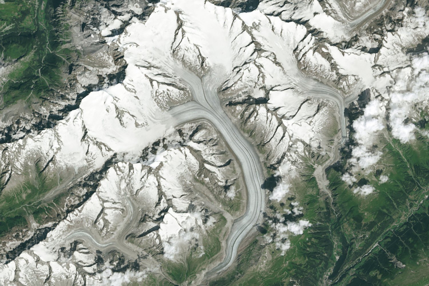 Satellite Images Reveal Alarming Glacier Loss in Swiss Alps