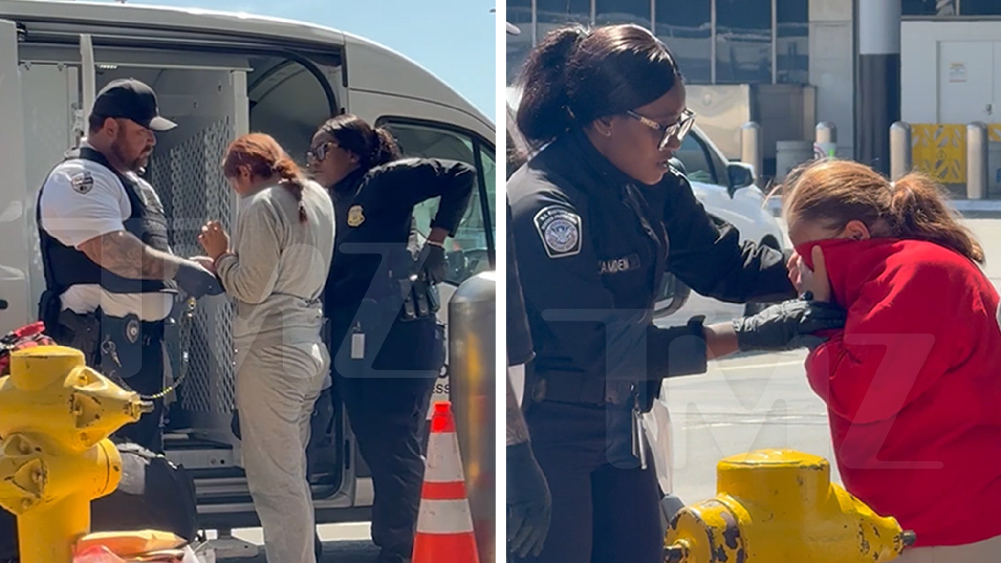 Illegal Aliens Handcuffed at LAX, Emotional Before Flight