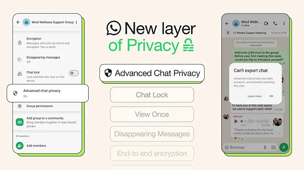 Advanced Chat Privacy Setting on WhatsApp Enhances User Data Protection