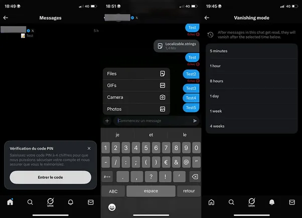 Expanded DM Functionality: Full Encryption and File Sharing Tests