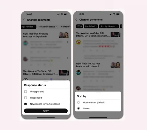New Comment Filters and Highlights for YouTube Live-Streams