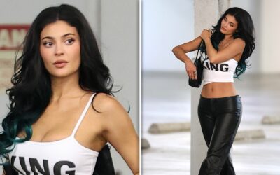 Leather Pants and Crop Top: Kylie Jenner’s Stunning Look