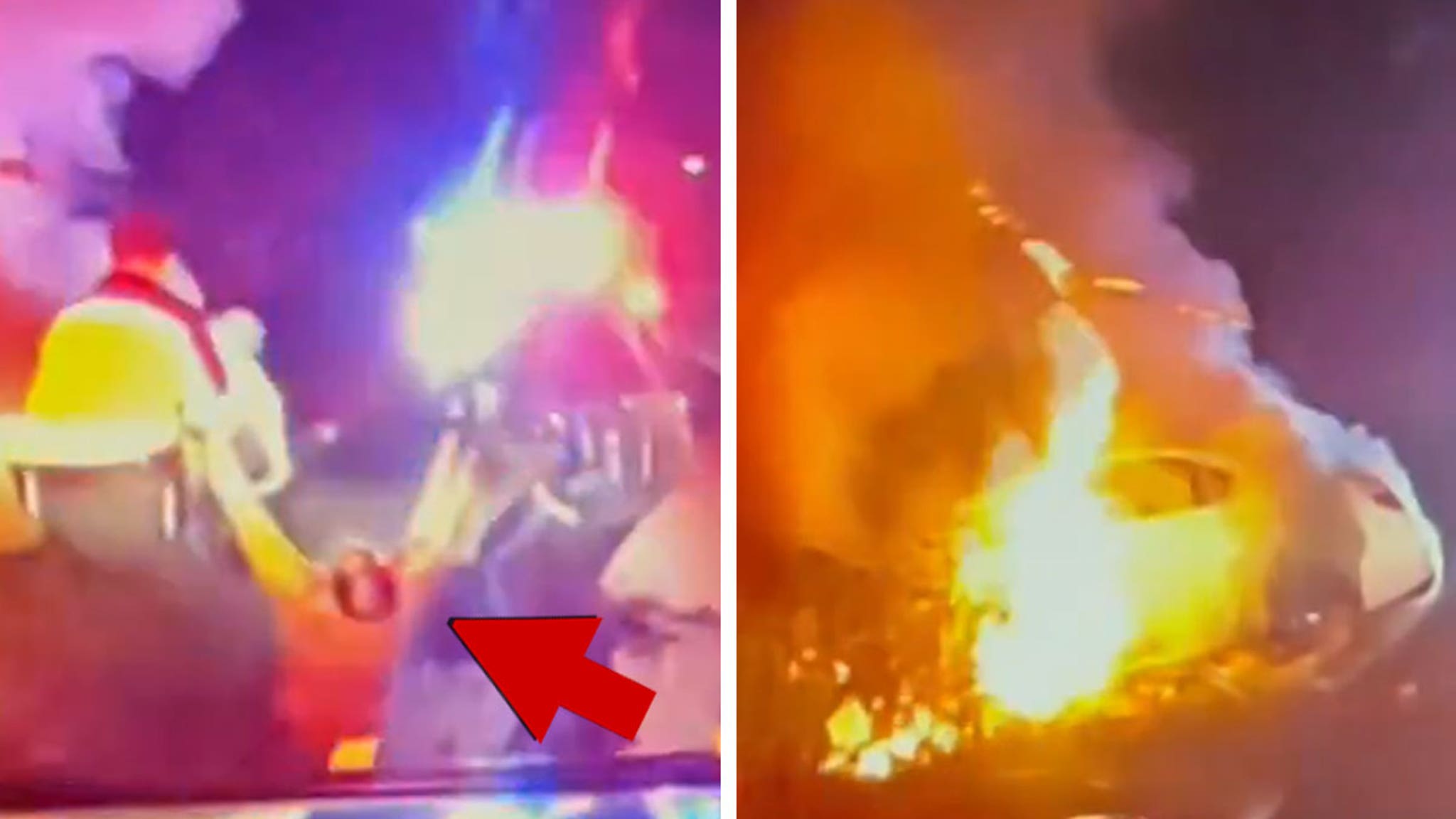 Dramatic Video of New Jersey Cops Rescuing Driver from Fire