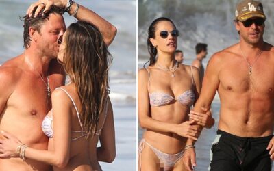 Beach PDA: Alessandra Ambrosio and Boyfriend Buck Palmer
