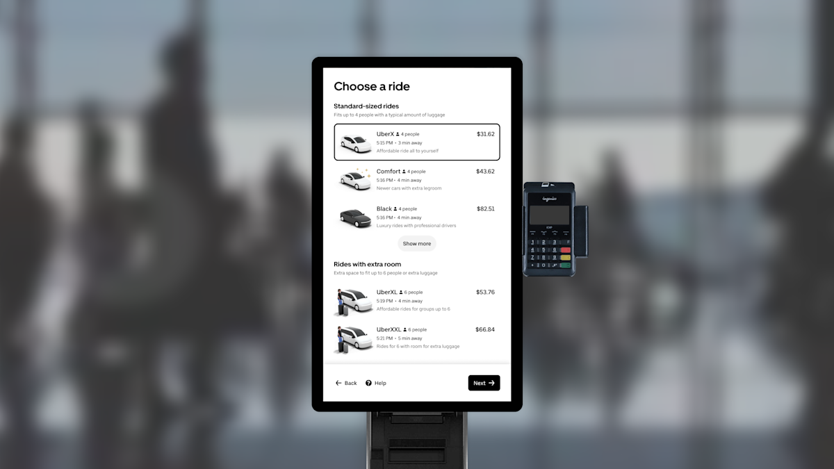 Kiosks for Booking Uber Rides Without the App