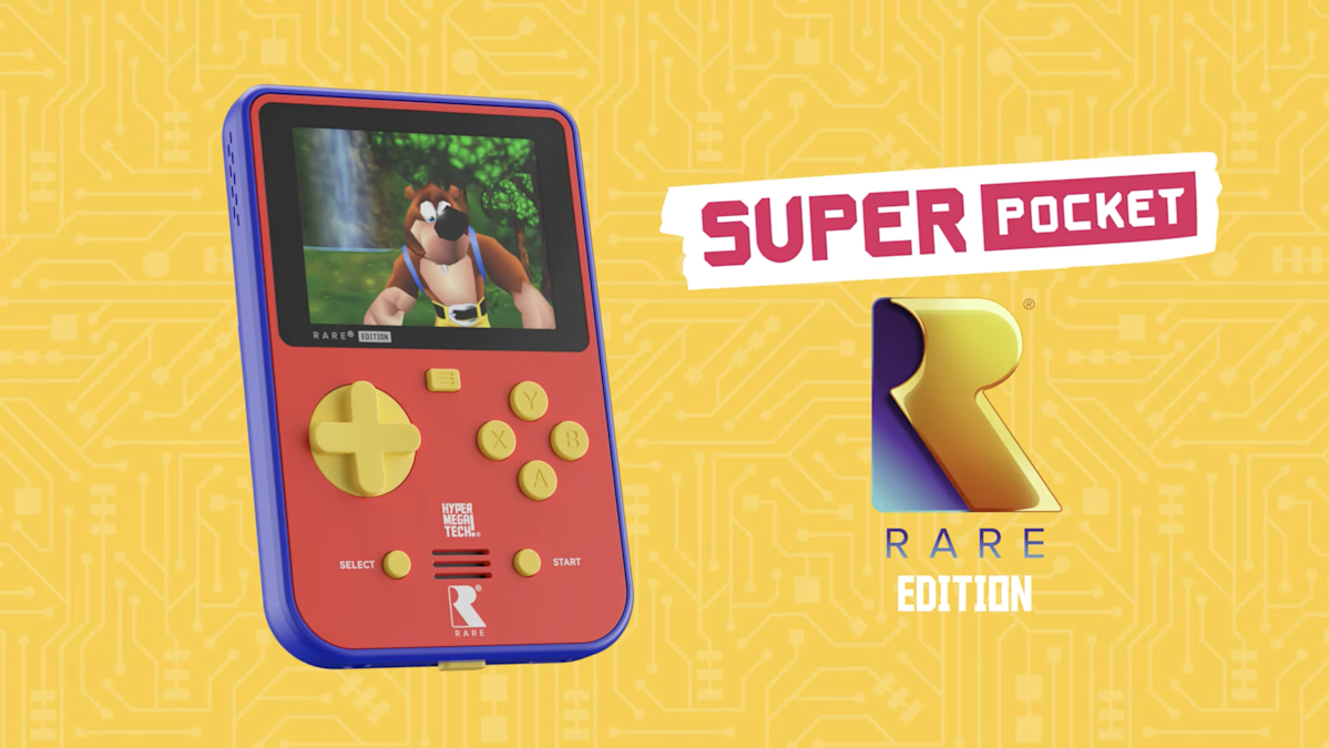 Handheld Retro Console Features Banjo-Kazooie and Battletoads
