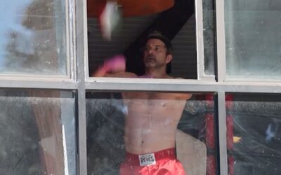 Joshua Jackson Shows Off Shirtless Workout at LA Boxing Gym