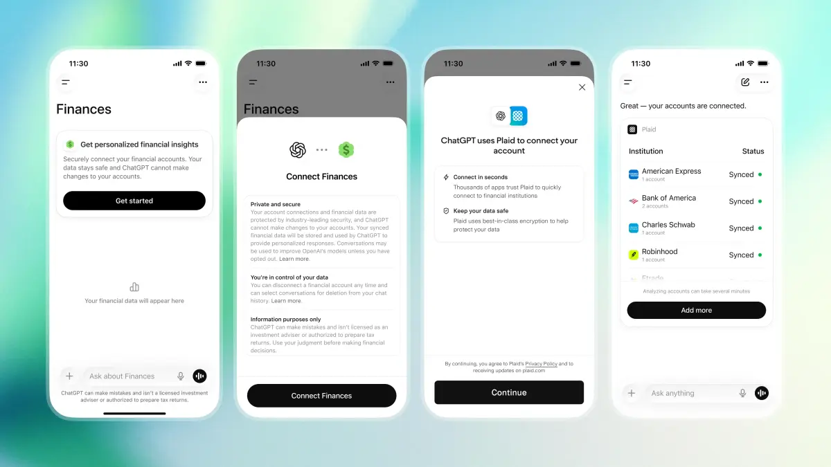 Personal Finance Tools in ChatGPT Announced by OpenAI