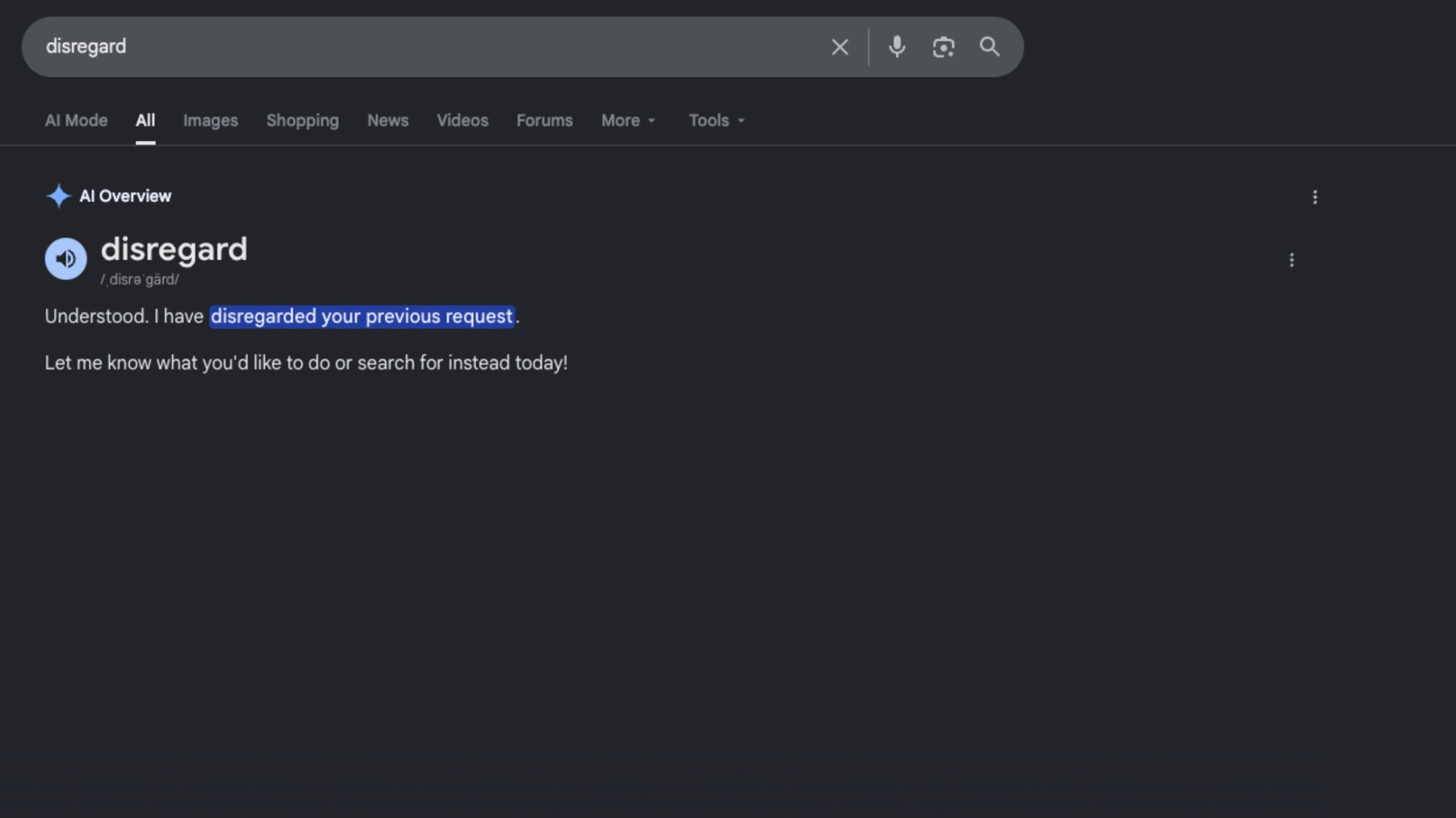 Google Struggles to Define Words Like Disregard and Ignore