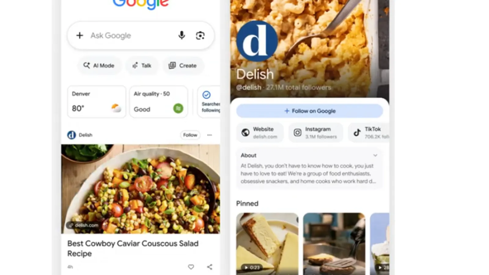 Search Profiles Tested by Google