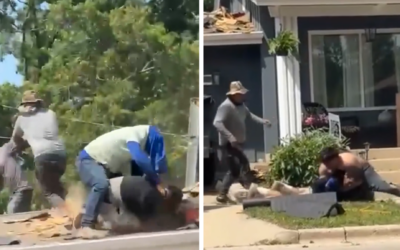 Roofers Engage in Wild Brawl, Throwing Each Other Off Roof