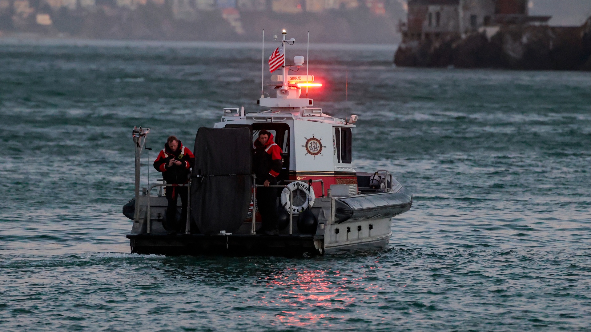 Capsized Boat Near Alcatraz During Memorial Service Voyage