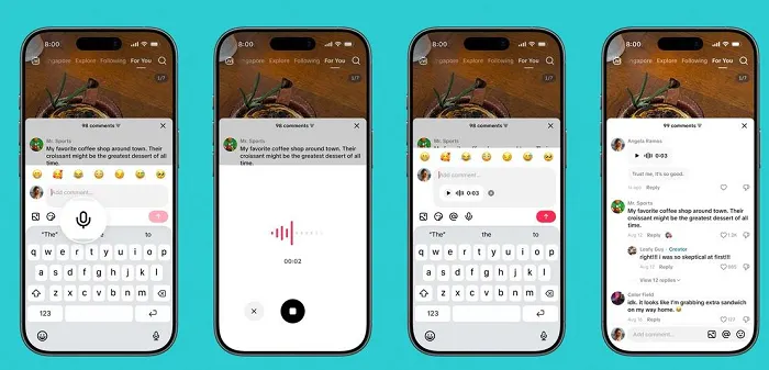 Voice Notes and Image Carousels Added to TikTok Comments Voice Notes and Image Carousels Added to TikTok Comments